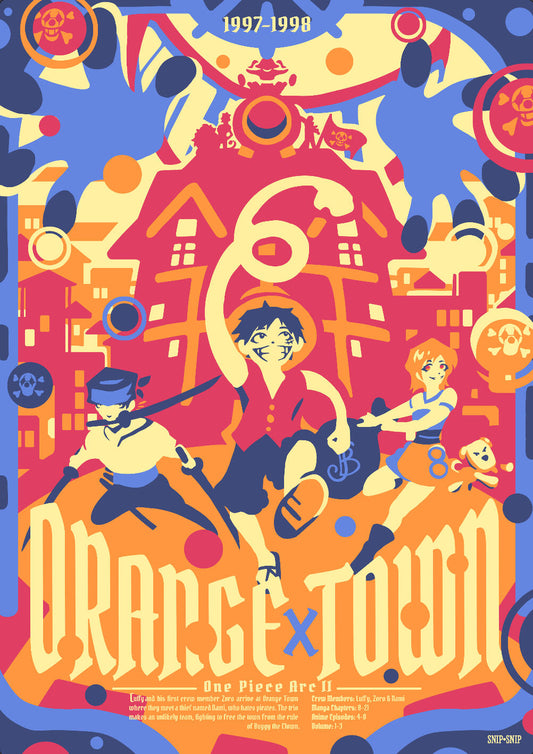 One Piece Arcs Orange Town Poster