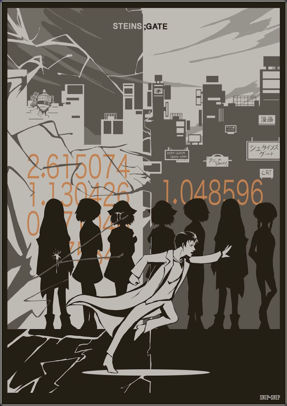 Steins;Gate Numbers Poster