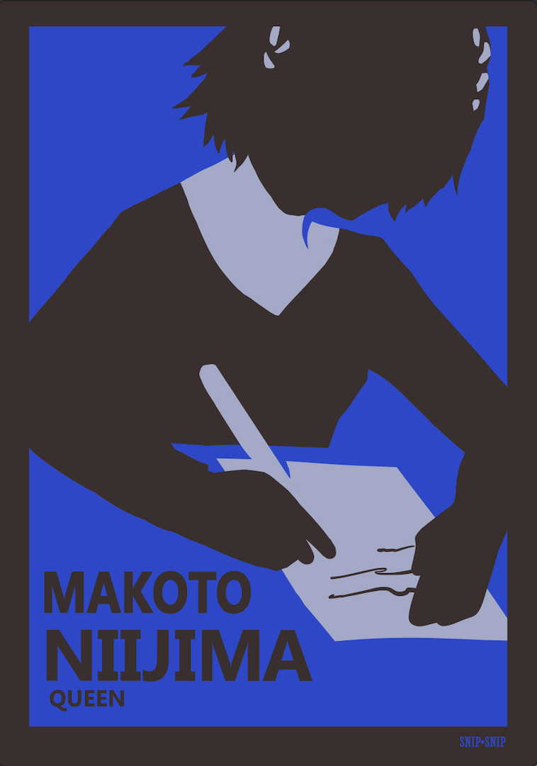 Persona 5 Minimal Makoto Poster