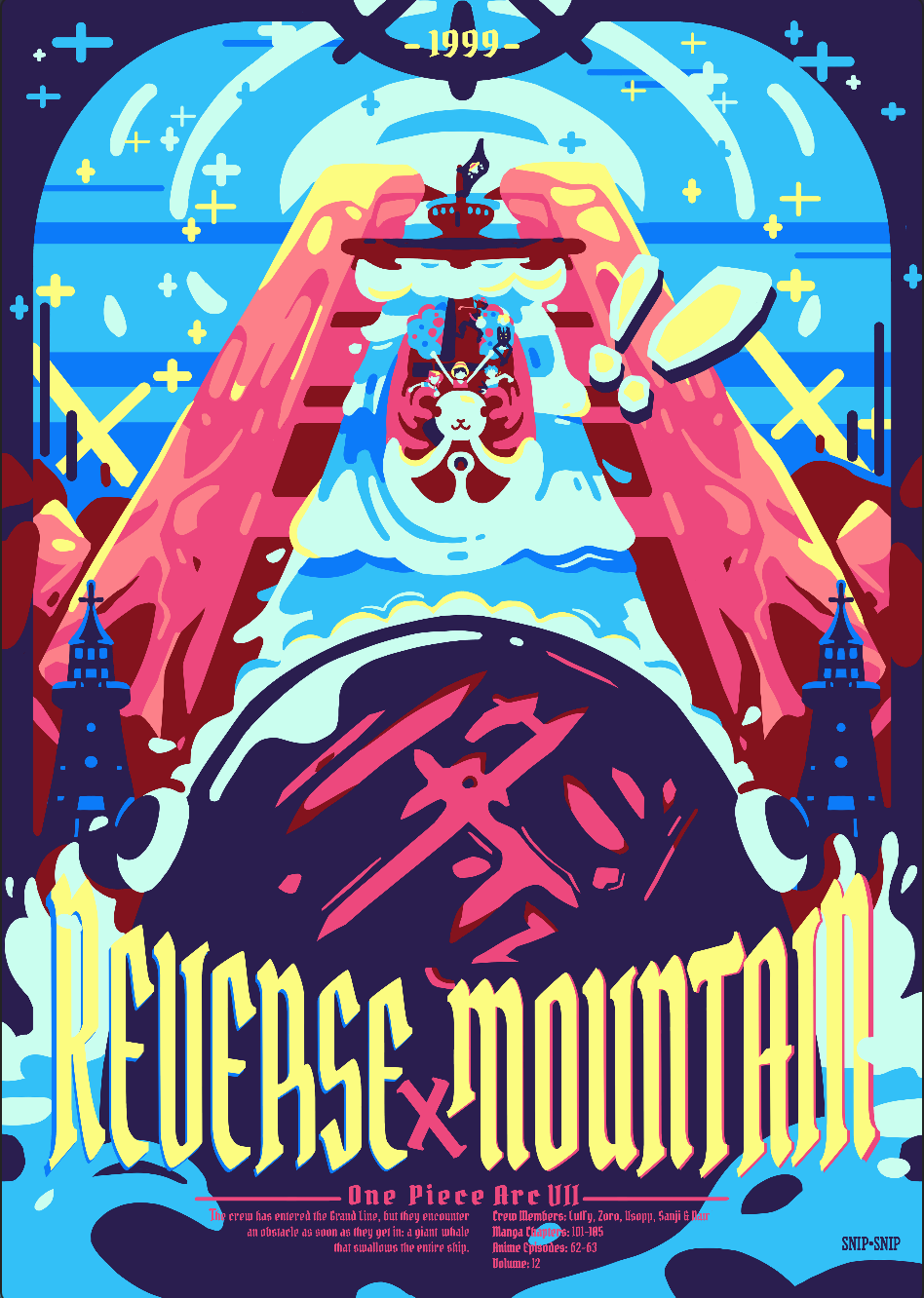 One Piece Arcs Reverse Mountain Poster