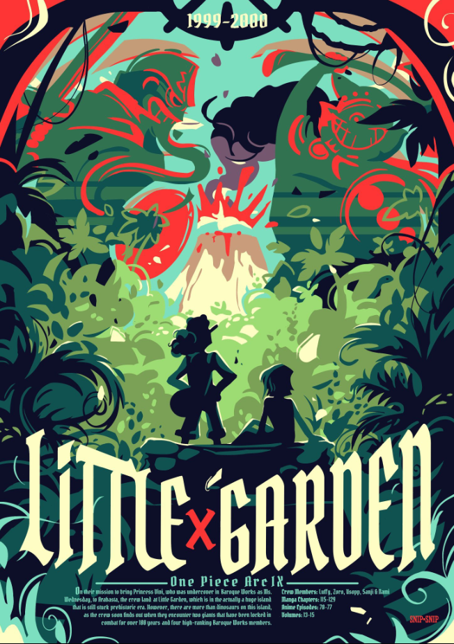 One Piece Arcs Little Garden Poster